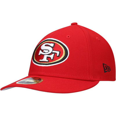 New Era Men's  Scarlet San Francisco 49ers Omaha Low Profile 59fifty Fitted Hat