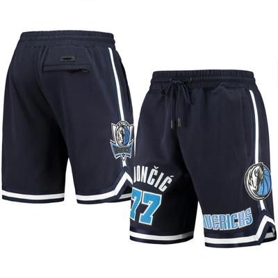 Pro Standard Luka Doncic Navy Dallas Mavericks Logo Team Player Shorts