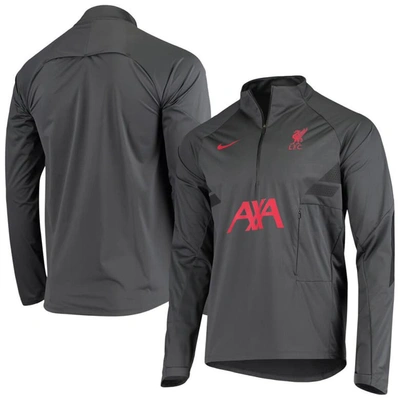 Nike Anthracite Liverpool Strike Performance Drill Raglan Quarter-zip Top