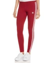 Adidas Originals Originals 3-stripes Leggings In Burgundy