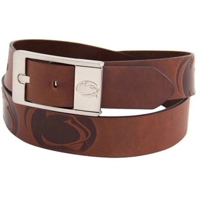 Eagles Wings Penn State Nittany Lions Brandish Leather Belt In Brown