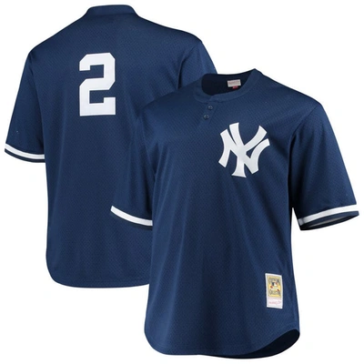 Mitchell & Ness Derek Jeter Navy New York Yankees Big & Tall Batting Practice Replica Player Jersey