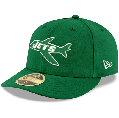 New Era Men's Kelly Green New York Jets Omaha Throwback Low Profile 59fifty Fitted Hat