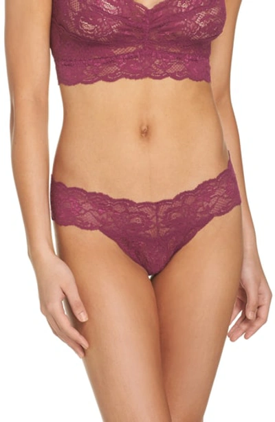 Cosabella Never Say Never Cutie Low-rise Thong In Concord Grape