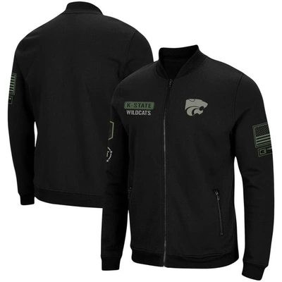 Colosseum Black Kansas State Wildcats Oht Military Appreciation High-speed Bomber Full-zip Jacket