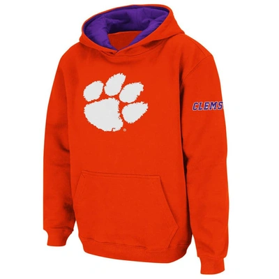 Stadium Athletic Kids' Youth  Orange Clemson Tigers Big Logo Pullover Hoodie