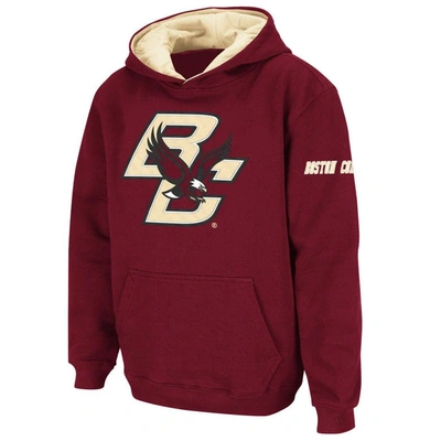 Stadium Athletic Kids' Youth  Maroon Boston College Eagles Big Logo Pullover Hoodie