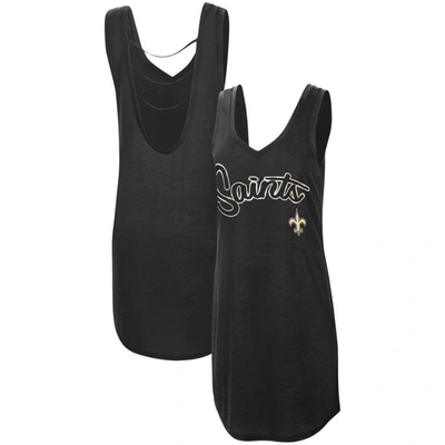 G-iii 4her By Carl Banks Black New Orleans Saints Off Season Swimsuit Cover-up