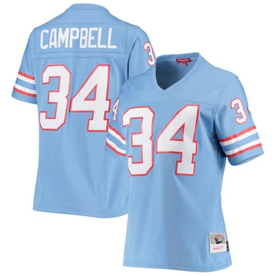 Mitchell & Ness Earl Campbell Light Blue Houston Oilers 1980 Legacy Replica Jersey