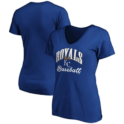 Fanatics Branded Royal Kansas City Royals Victory Script V-neck T-shirt