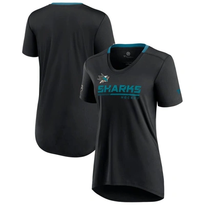 Fanatics Branded Black San Jose Sharks Authentic Pro Locker Room T-shirt