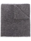 Totême Alpaca-blend Knitted Scarf In Grey