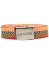 Lanvin Chevron-knit Buckle Belt In Multicolor
