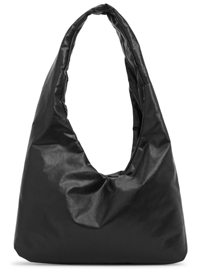 Kassl Editions Anchor Oil Medium Black Padded Coated Shoulder Bag