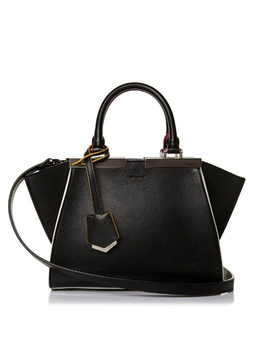 Fendi 3Jours Contrast-Trim Leather Cross-Body Bag In Black Multi | ModeSens