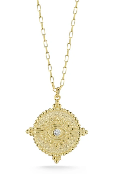 Sphera Milano Vermeil Evil Eye Necklace In Gold