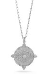 Sphera Milano Gold Vermeil Evil Eye Necklace In Silver
