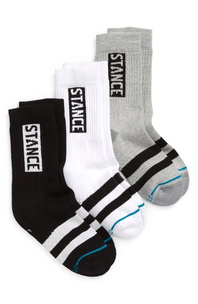 Stance Assorted 3-pack Joven Crew Socks In Grey