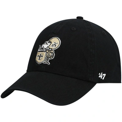 47 ' Black New Orleans Saints Clean Up Legacy Adjustable Hat