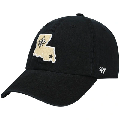 47 ' Black New Orleans Saints Clean Up Alternate Adjustable Hat