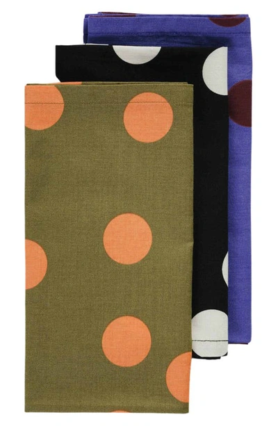 Baggu Assorted 3-piece Organic Cotton Reusable Cloth Set In Floating Dots