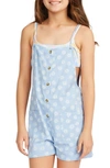 Billabong Kids' Wave Watch Jr Romper In Sweet Blue