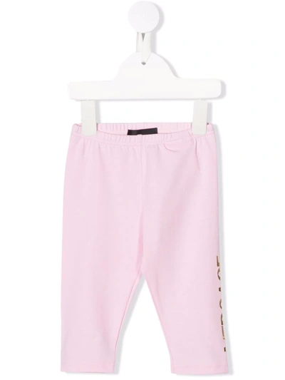 Versace Baby's & Little Girl's Logo-print Jersey Leggings In Pink