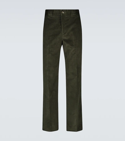 Erdem Benedict Cotton-blend Chino Pants In Olive