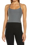 Beyond Yoga Space Dye Crop Tank In Pewter Heather