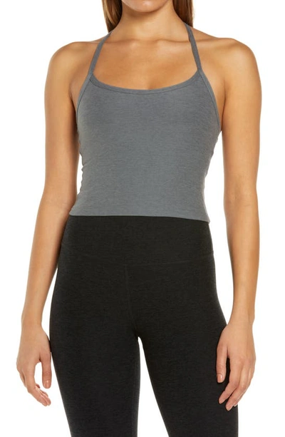 Beyond Yoga Space Dye Crop Tank In Pewter Heather