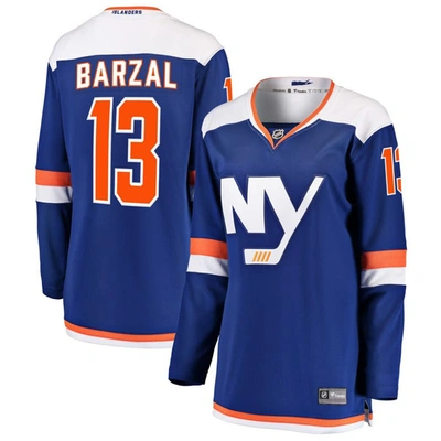 Fanatics Branded Mathew Barzal Blue New York Islanders Alternate Breakaway Jersey