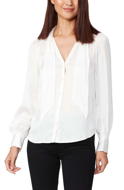 Paige Cleobelle Tie Neck Blouse In White