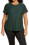 Beyond Yoga On The Down Low Jersey T-shirt In Forest Green - Pine