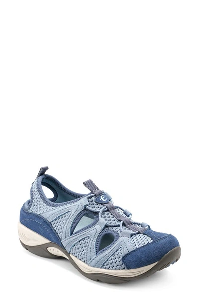 Easy Spirit Women's Earthen Round Toe Casual Walking Shoes Women's Shoes In Blue Multi Suede And Textile