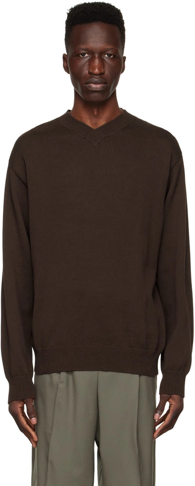 Another Aspect Organic Cotton-jersey Sweatshirt In Brown