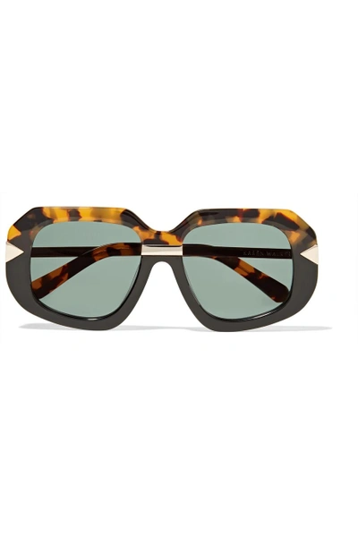 Karen Walker Hollywood Creeper Square-frame Acetate And Metal Sunglasses