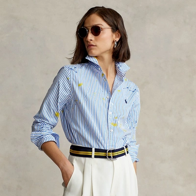 【極美品】Polo RalphLauren ペイント　スプラッター　シャツ　白 POLO RALPH LAUREN CHILDRENSWEAR（ポロ ラルフ ローレン