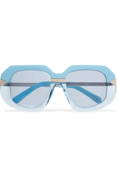 Karen Walker Hollywood Creeper Square-frame Acetate And Metal Sunglasses