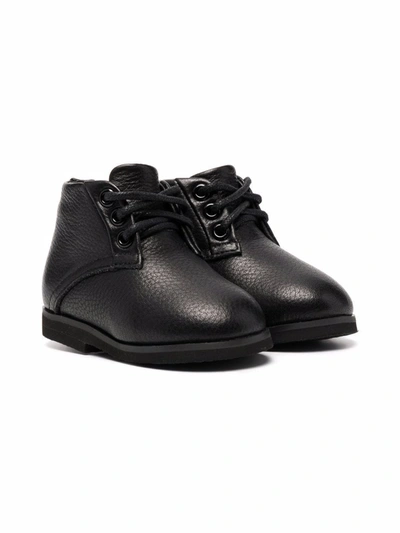 Age Of Innocence Kids' Gents Lace-up Leather Ankle Boots In Black