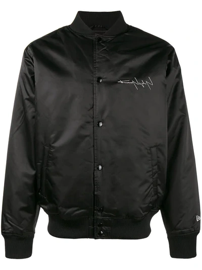 Yohji Yamamoto Printed New Era Bomber Jacket In Black