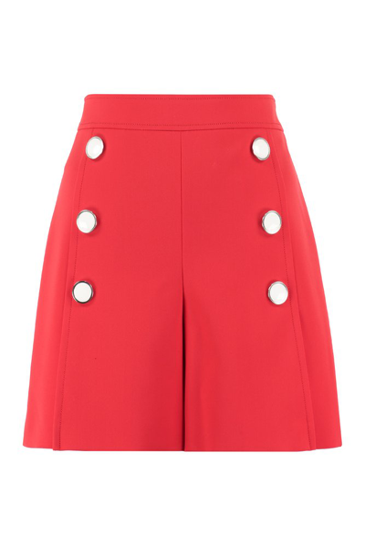 Boutique Moschino High-rise Shorts In Red