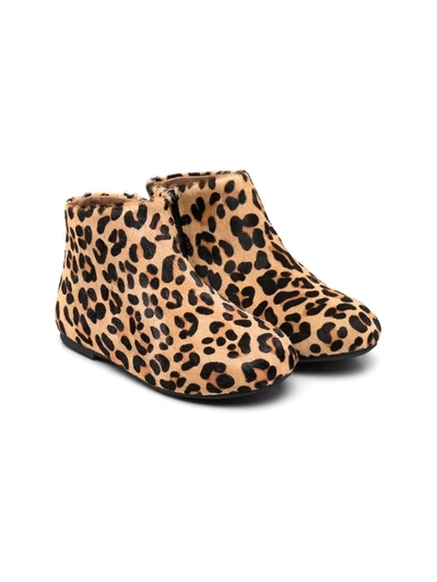 Age Of Innocence Kids' Chiara Leopard-print Boots In Brown