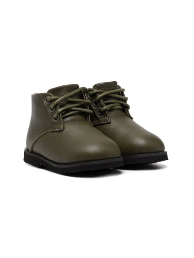Age Of Innocence Kids' Gents Lace-up Leather Ankle Boots In Green
