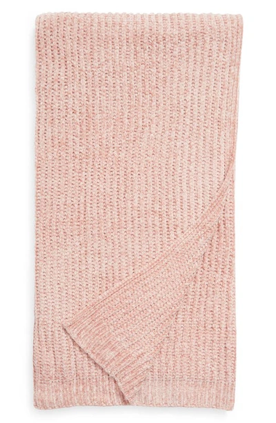 Nordstrom Chenille Throw Blanket In Pink Misty