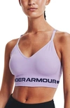 Under Armour Seamless Low Longline Sports Bra In Purple Tint
