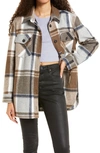 Thread & Supply Shirt Jacket In Brown Black Plaid