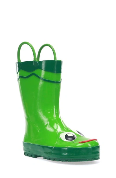Western Chief Kids' Frog Rain Boot In Green
