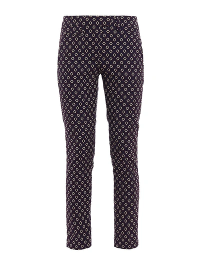 Dondup Perfect Jacquard Cotton Trousers In Multicolor