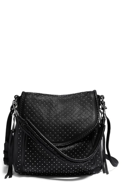 Aimee Kestenberg All For Love Convertible Leather Shoulder Bag In Black Micro Studs