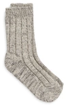 Birkenstock Cotton Twist Crew Socks In Light Gray